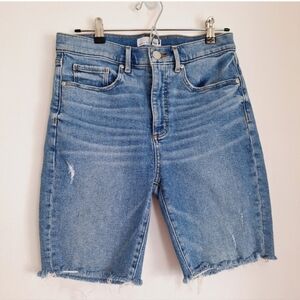 LOFT made and loved Denim High waist Bike Short Sz 28